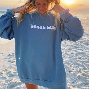 Beach Bum Garment Dye Oversized Sweatshirt